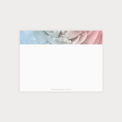 White Ranunculus 4x3 Post-it® Note Pad